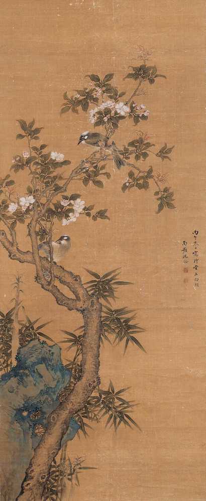 沈铨 1726年作 堂上白头 立轴
